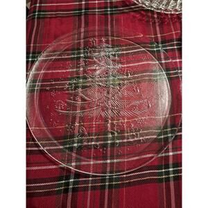 clear glass christmas platter